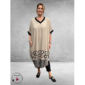 Gozzip Jurk Nia Zand/Zwart